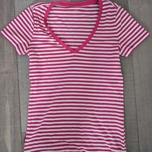 Like new Women's Tech Lite Short Sleeve V Stripe